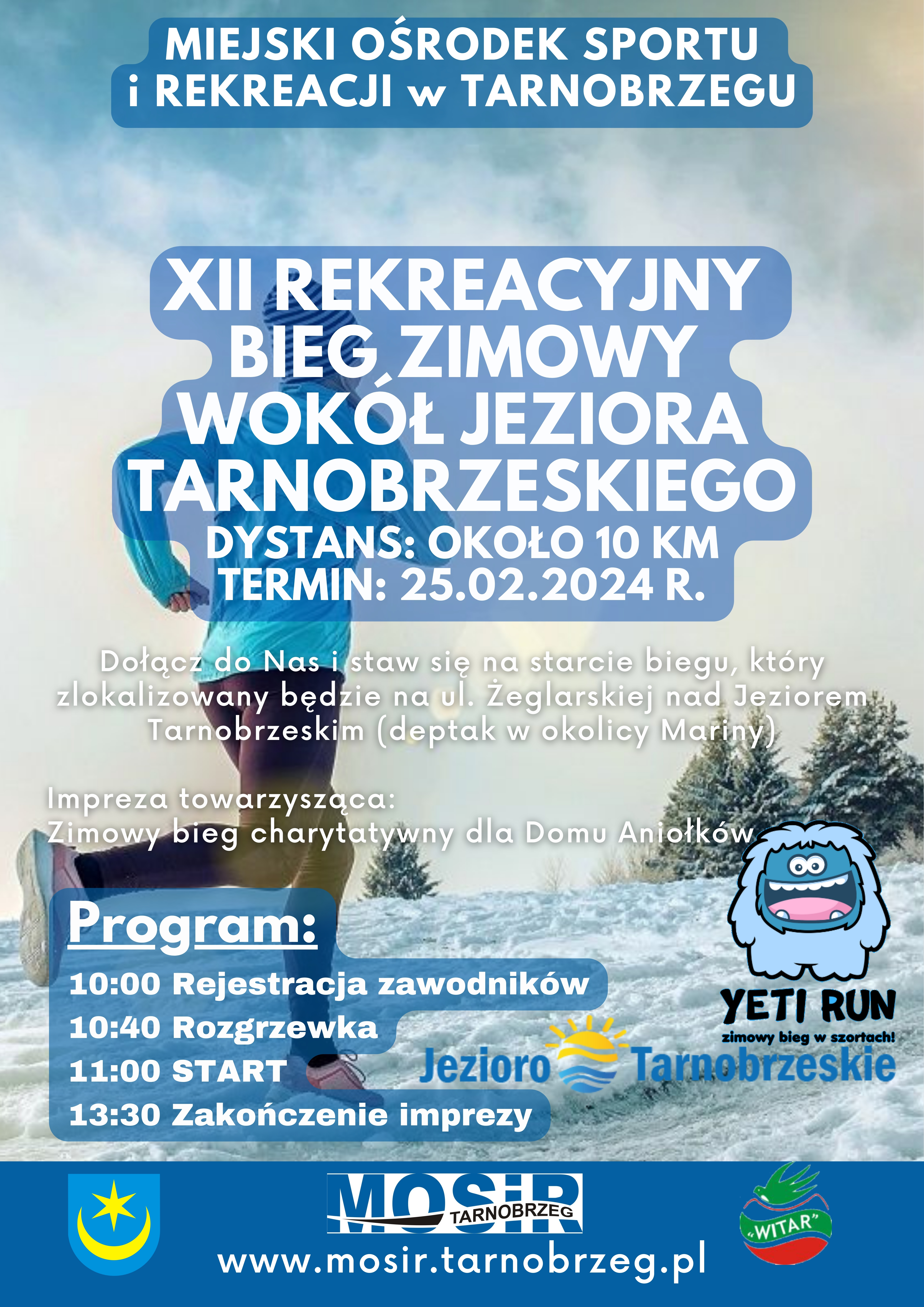 XII REKREACYJNYM BIEGU ZIMOWYM wokół Jeziora Tarnobrzeskiego